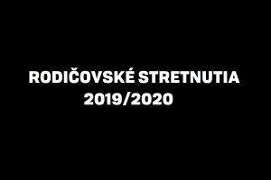 Rodičovské stretutia s trénermi 2019/2020